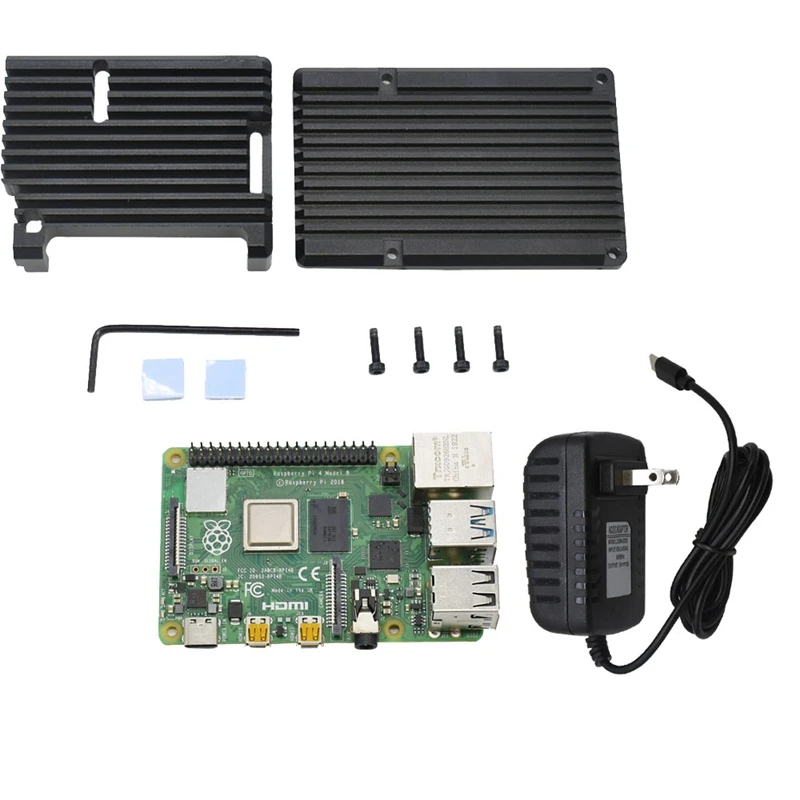 Для Raspberry Pi 4B 4G RAM DIY Kit Поддержка 2 4/5 0 GHz WIFI Bluetooth 5 с алюминиевым CNC сплавом защитный