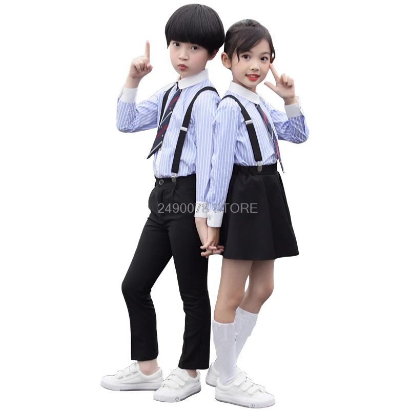 Школьная форма для маленьких девочек и мальчиков комплекты с галстуком-бабочкой
