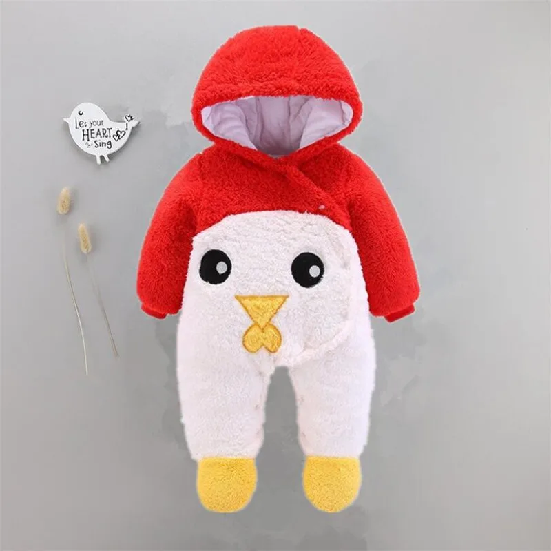 Детский фланелевый пушистый комбинезон DOUBCHOW для мальчиков и девочек зимний