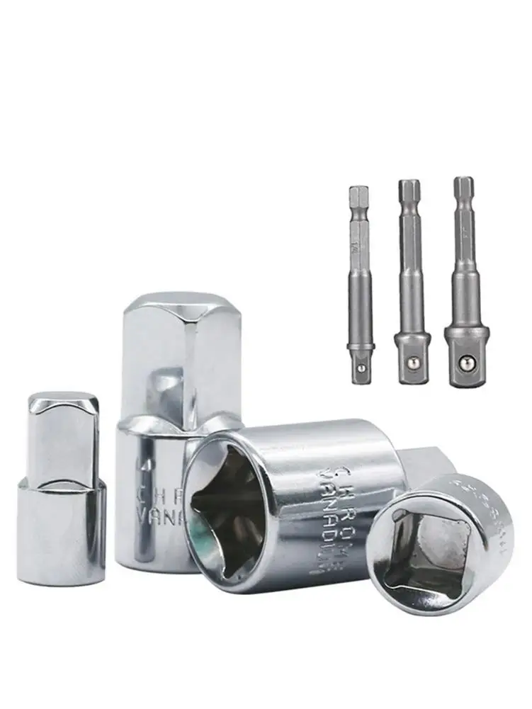 

7PCS/Set Sockets Adapter Set Chrome Vanadium Steel Hex Shank Hexagon Shank Nut for Drill Wrench #30