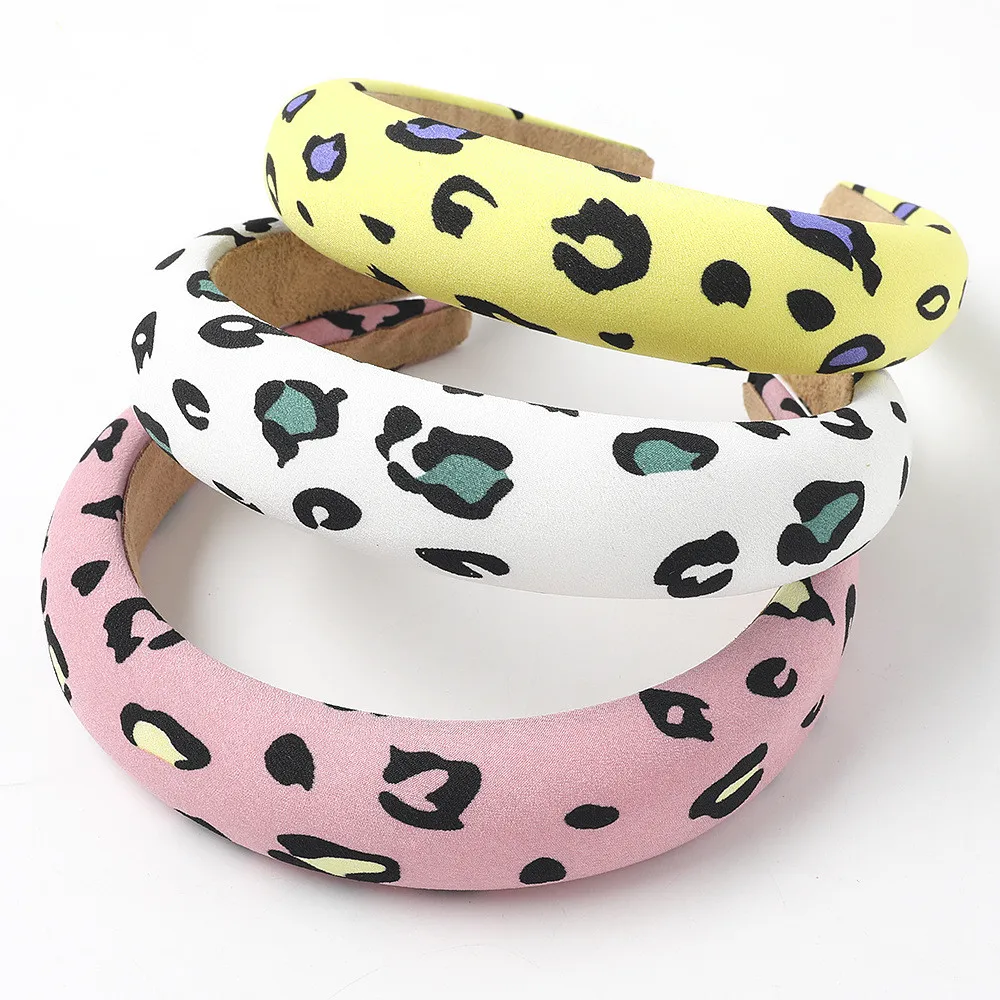 

New Fashion Creative soft sponge flower leopard print Wild dots headband Women girls hair Accessories Headdress