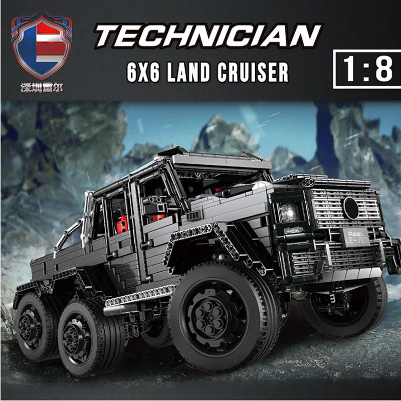 LE-J901 3300 шт. техническая серия RC автомобиль MOC 2425 G63AMG 6X6 LAND крейсер модель строительные блоки кирпичи автомобили игрушки для детей
