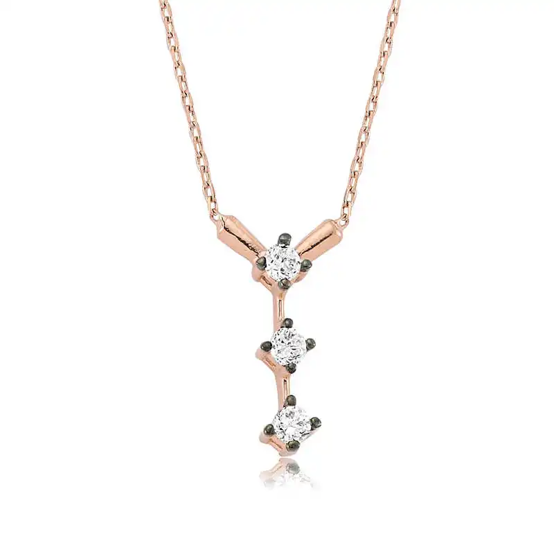 

Серебристый 3 камень Tria леди Цепочки и ожерелья