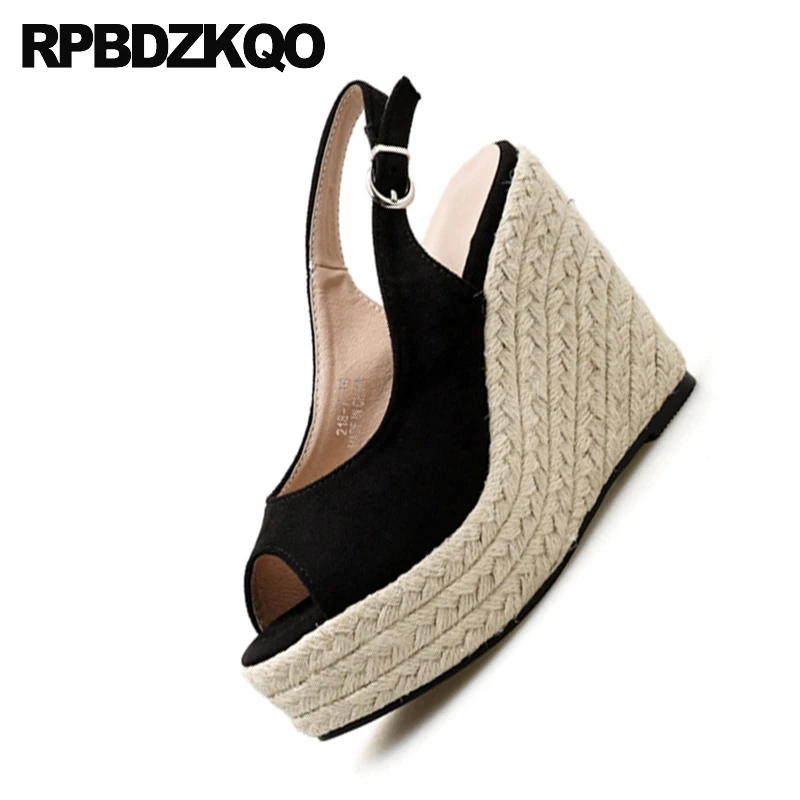 Туфли-лодочки женские замшевые с открытым носком на платформе экстремальные
