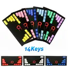 14 шт.компл. PBT прозрачный ABS цвет сочетание механическая клавиатура клавиши колпачки Сменные клавиши мыши и клавиатуры аксессуары ABS PBT