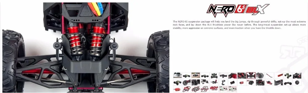 Arrma Nero 6s бесщеточный водонепроницаемый blx 1/8 RTR scale 150A ESC 4wd monster truck-без дифференциального замка версия