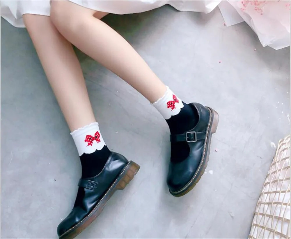 Women Socks Winter Cute Ladies Female Thermal Warm Cartoon bow B733 | Stockings Tights &amp