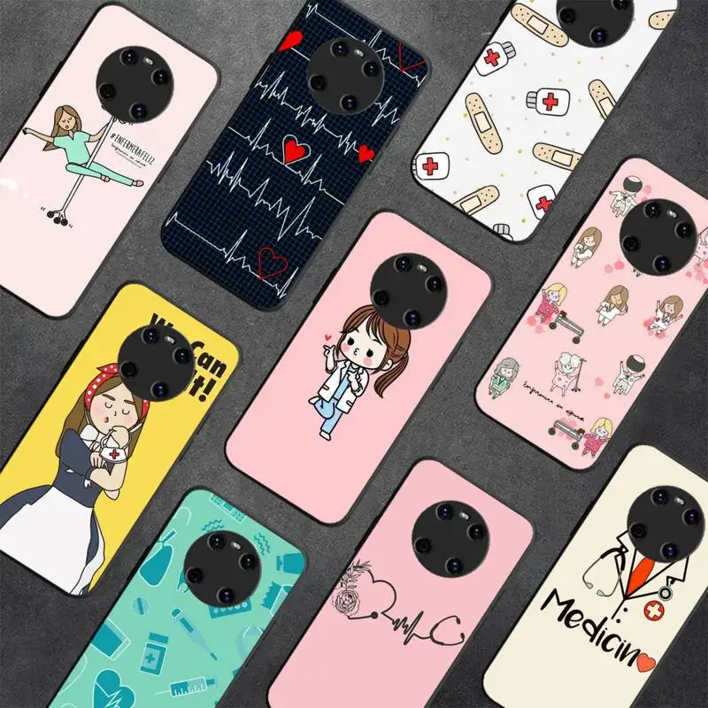 

Cartoon Medicine Doctor Nurse Phone Case For Huawei Y5 Y62019 Y52018 Y92019 funda case for 9prime2019