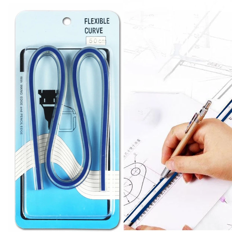 

30cm Flexible Curve Ruler Bendable Measuring Tool for Engineering Drawing, Tailoring Sewing, Garment Design