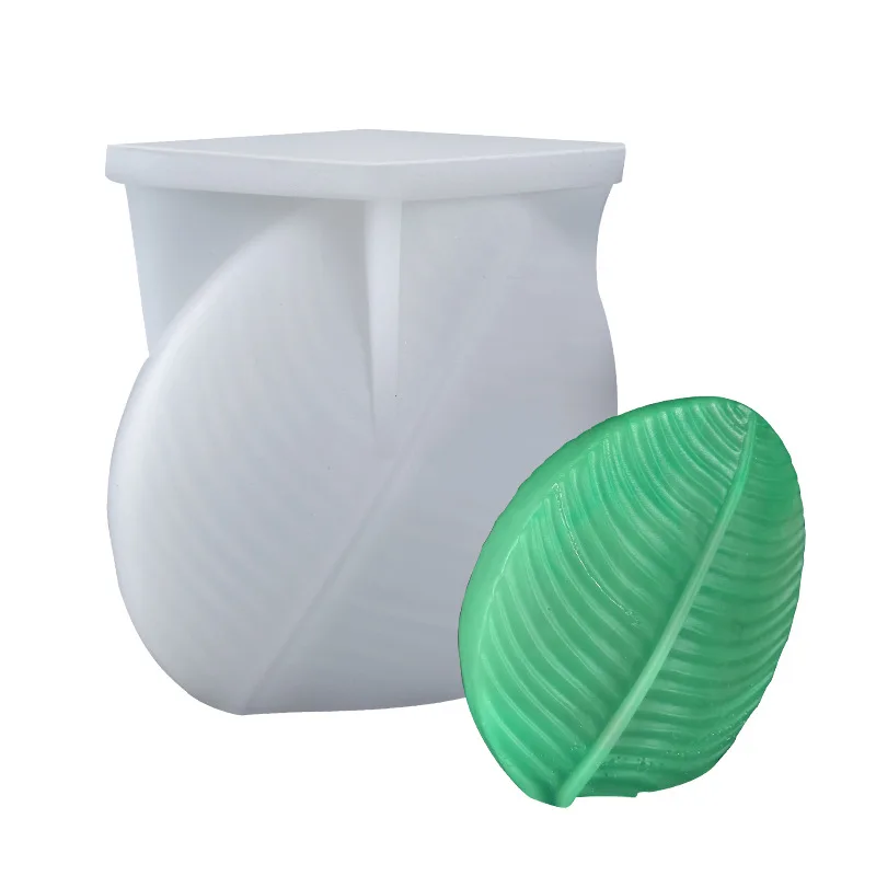 

3D Creative leaves Candle Silicone Mold for Handmade Desktop Decoration Gypsum Epoxy Resin Aromatherapy Candle Silicone Mould