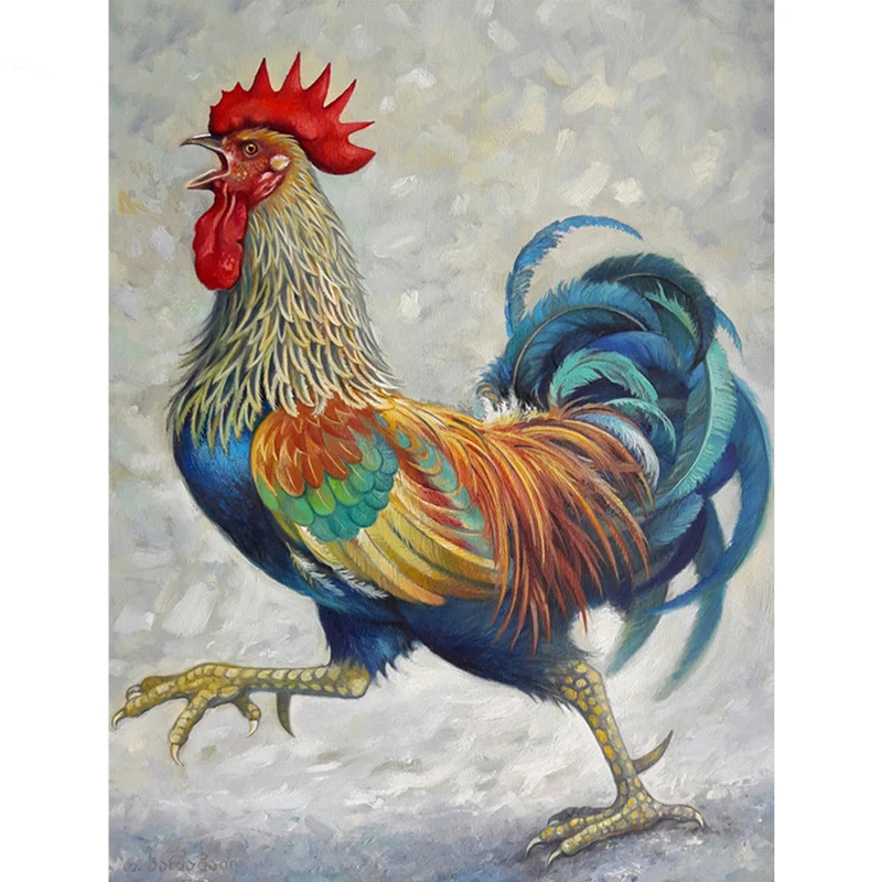 

Kamy Yi 5D Diy Diamond Painting Rooster Embroidery Cross Stitch Diamond Painting Home Decoration Gift