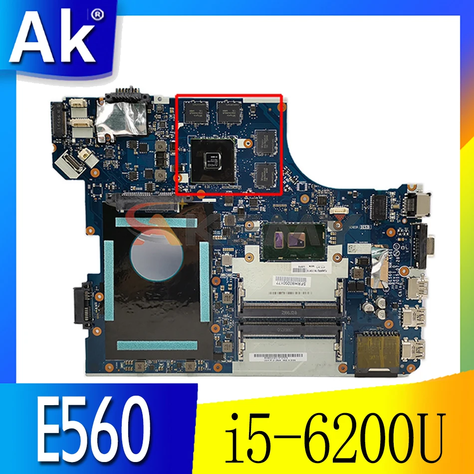 

Laptop motherboard For LENOVO Thinkpad E560 i5-6200U Mainboard NM-A561 01AW109 SR2EY 216-0868000 DDR3