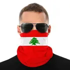 Шарф унисекс с флагом Ливана, универсальная маска на половину лица, шарф-труба для Хэллоуина, повязка на голову, для походов и отдыха на природе