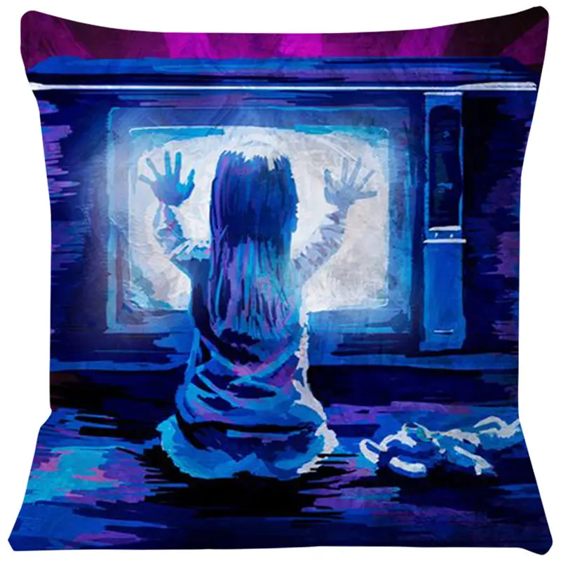 Чехол для подушки с ужасным фильмом Короткие Плюшевые Декоративные наволочки