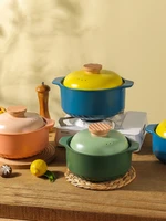 morandi ceramic casserole candy color household gas stove soup pot 2 84 5l large capacity stockpot