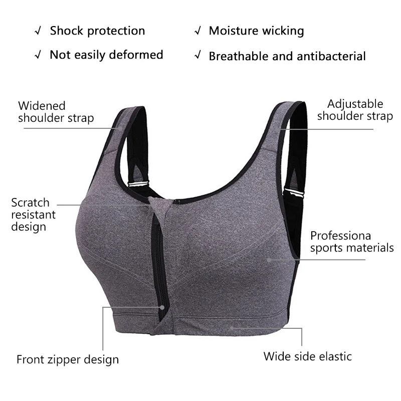 

S-5XL Fitness Breathable Underwear Bras Lift Up Bra Women Shockproof Sports Support Cross Back Bra Plus Size Fashion Bralette