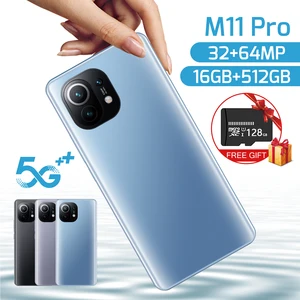 M11 Pro Smart Phone 7.3Inch 16+512GB Android 11 Phone Deca Core 6800mAh
Long standby unlock 3.1GHz Cellphone Global 5G HD Mobile