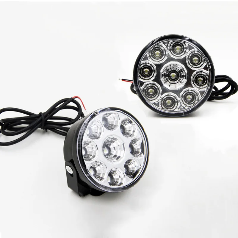 2Pcs Car Daytime Running Light Assembly White 12V Auto DRL Fog Lamp Driving Day Light Replace Car Styling Headlight