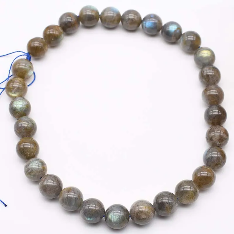 10-14mm AAA Wholesale Natural Genuine  Blue Flash Labradorite Round Loose Stone Beads Fit Jewelry DIY Necklaces or Bracelets 15