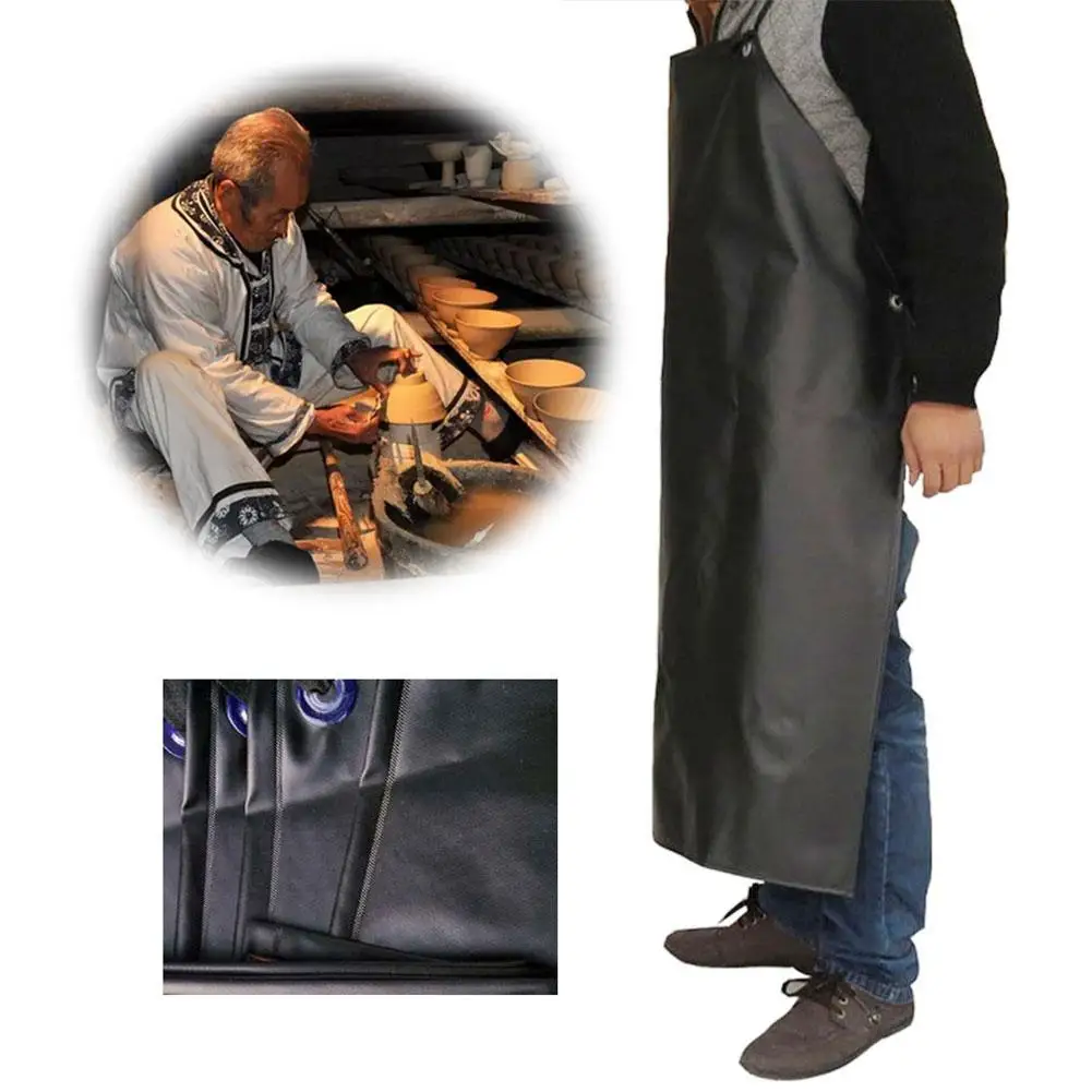 Waterproof Leather Apron Household Thicken Antifouling Oil-Proof Long Chef Kitchen Cooking Washing Car | Дом и сад