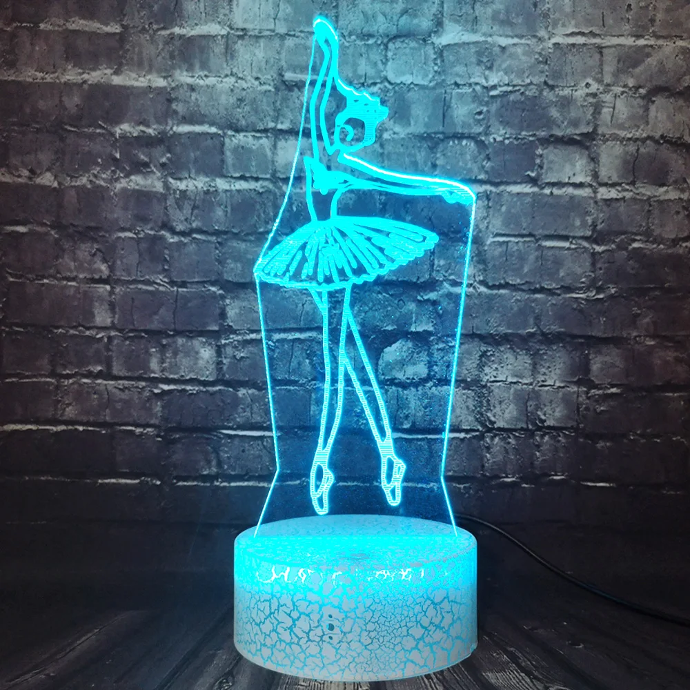 Артист балет Танцор мультфильм 3D оптический комикс музыка серия светодиодный 7