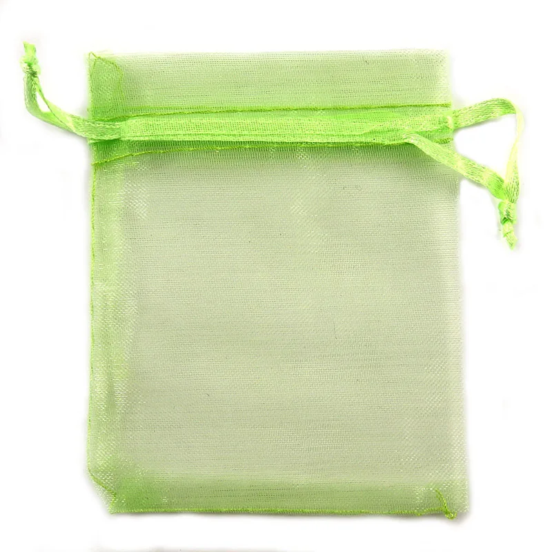50 PCS Fruit green 50 шт., Сумка из органзы для упаковки ювелирных изделий, Подарочная Конфета для свадебной вечеринки, подарочная упаковка, мешочки для сладостей - Цвет: 50 PCS Fruit green