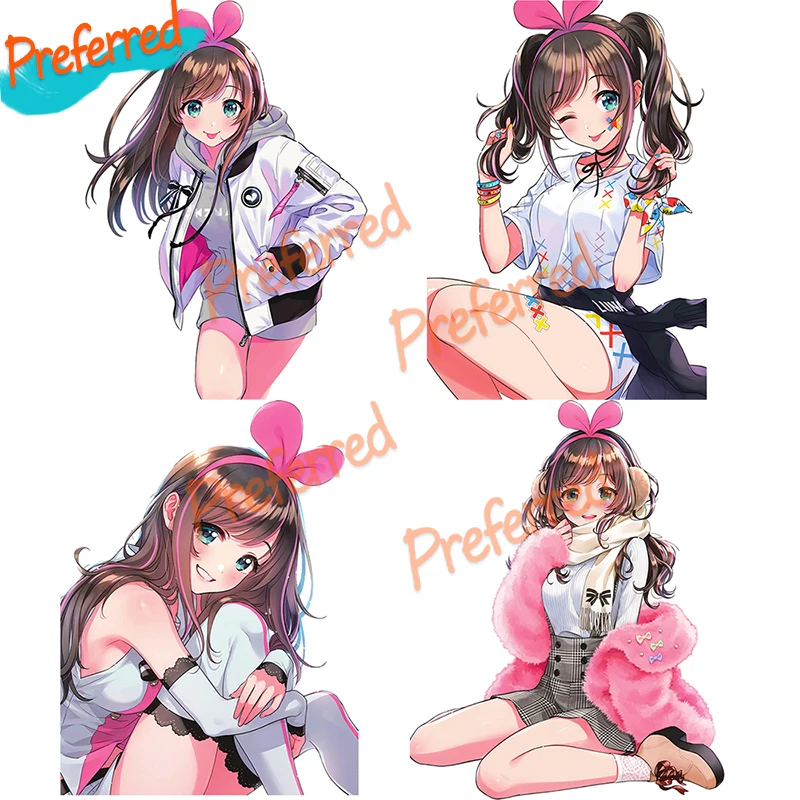 

High Quality Kizuna AI PVC Poster Cartoon Anime Car Hood Sticker Laptop Decal Home Decoration Accessories Waterproof PVC