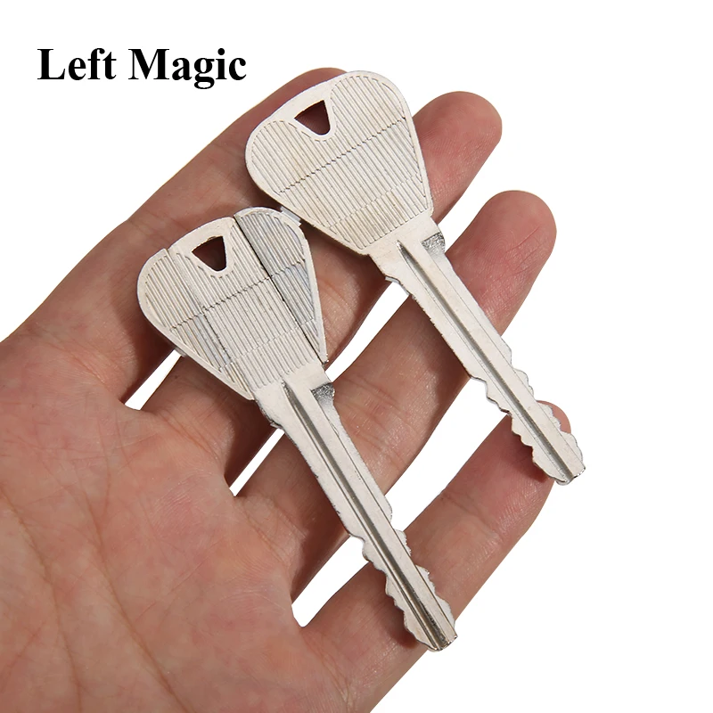 2 шт. Волшебные трюки игрушка складной ключ через бутылку или кольцо