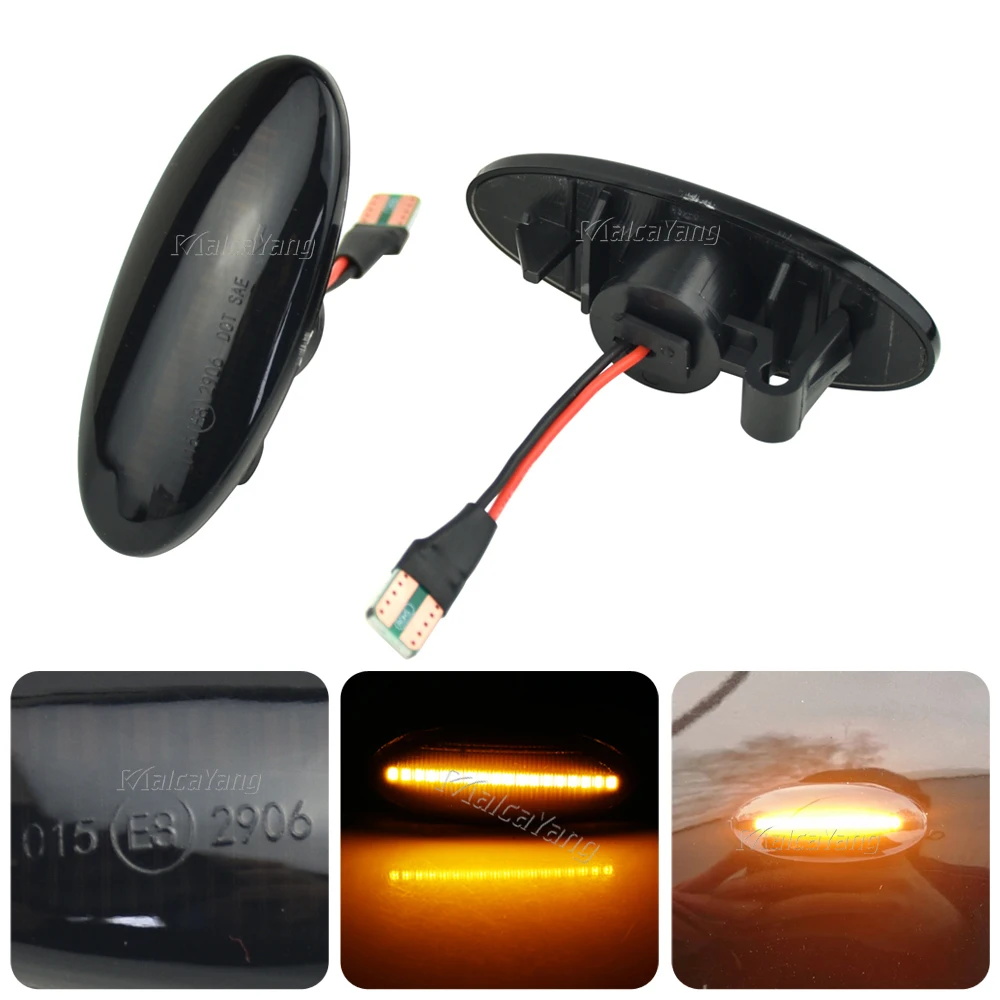 

Dynamic Auto LED Side Marker Turn Signal Light Clear For Nissan Qashqai J10 X-trail T31 Cube Juke Leaf Micra Micra K13 Note E11