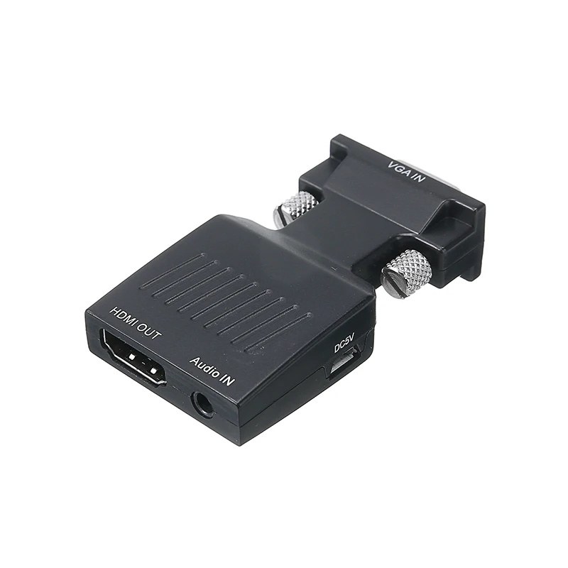 Новый Переходник VGA папа-мама HDMI-совместимый адаптер HD 720P/1080P с кабелем питания Micro