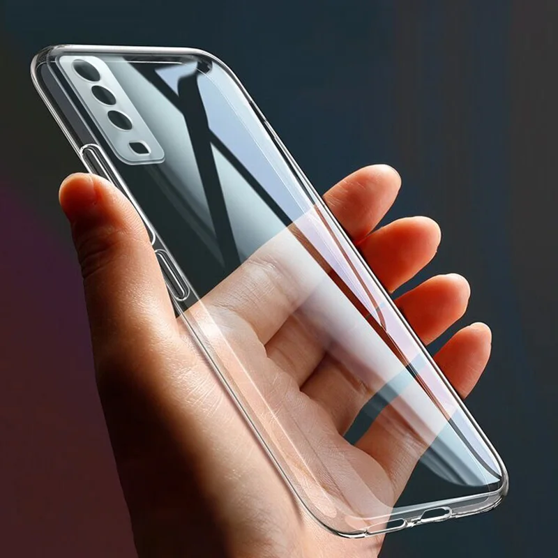 Прозрачный 360 Защитный чехол для телефона VIVO Y20 Y30 Y50 Y51 Y52S Y70 Y73 S 2020 Мягкий ТПУ