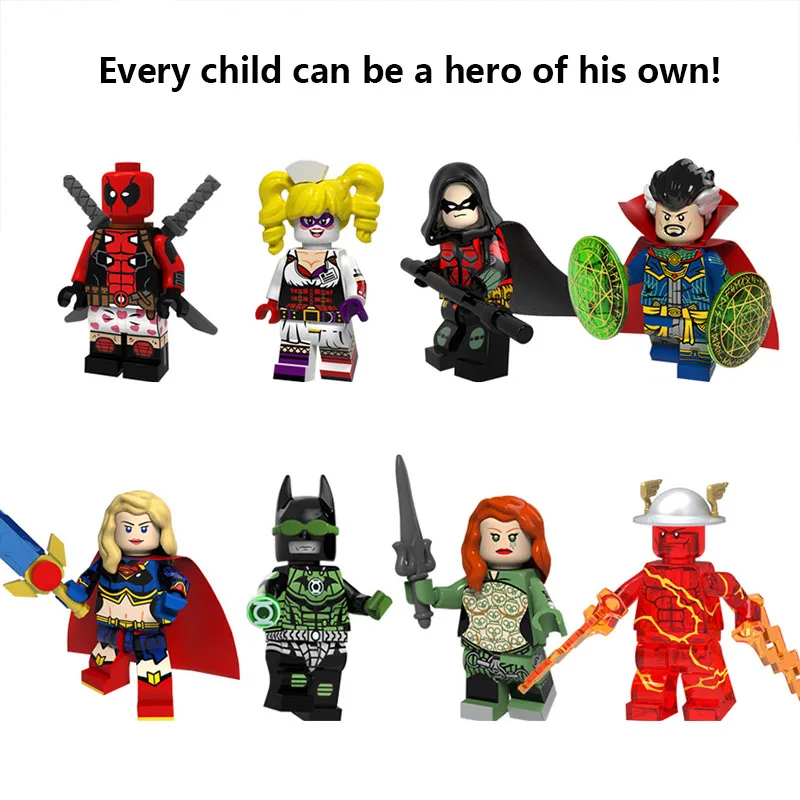 Супер герой Дэдпул Доктор Стрэндж супер женщина Робин легод модель строительные наборы DIY блоки игрушки чудо женщина Фигурки для детей