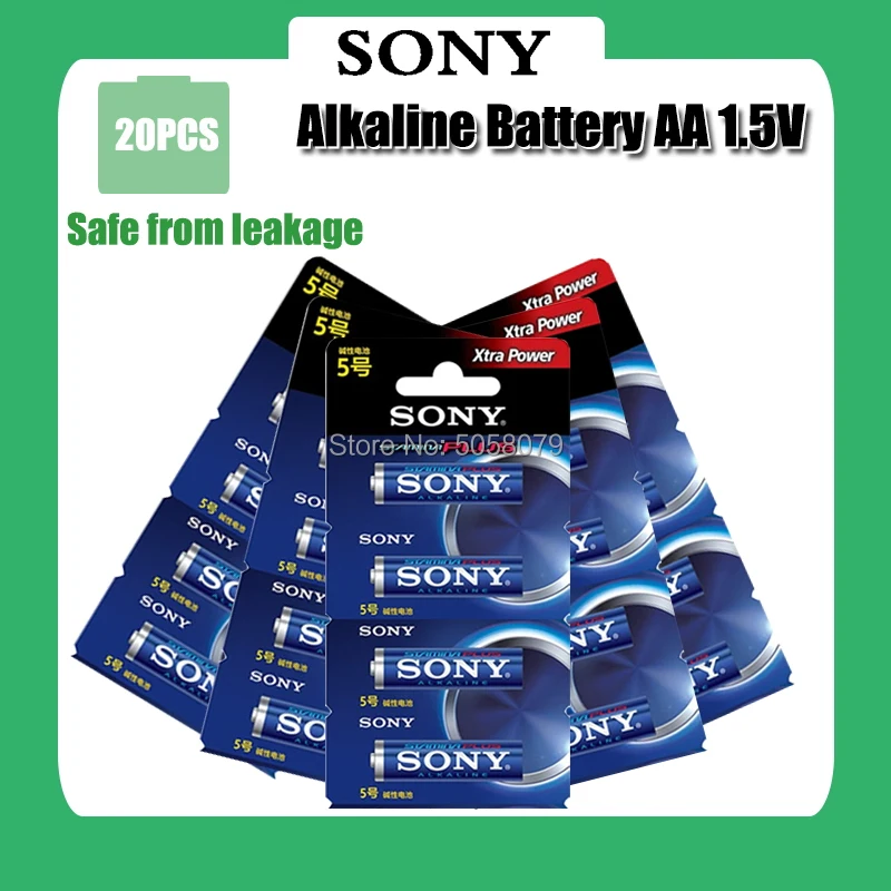 20 шт. Оригинальная Sony LR6 1 5 в AA щелочная батарея для электрического фонарика мыши