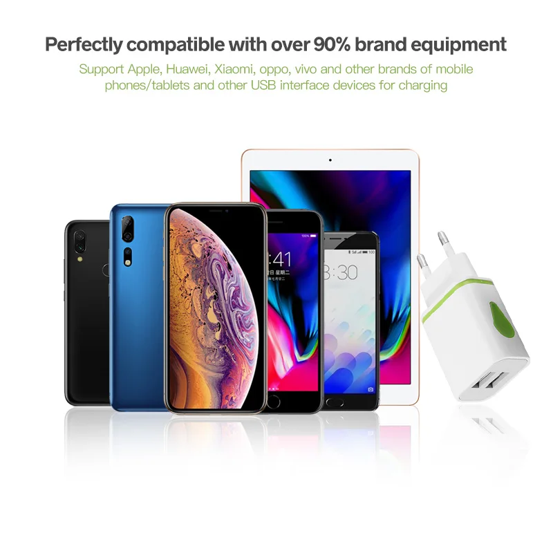 Зарядное устройство FONKEN универсальное с 2 USB-портами 5 В 1 А | Мобильные телефоны и