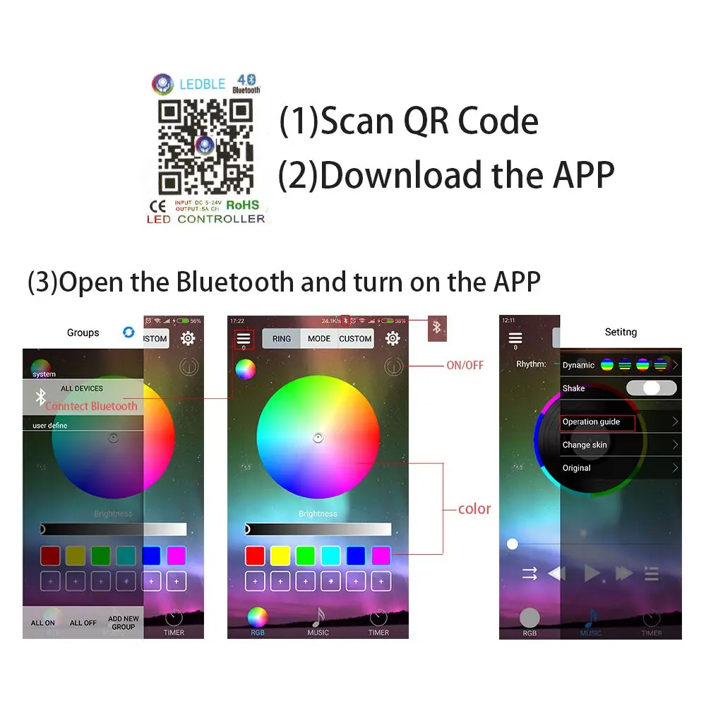 Ангельские глазки Bluetooth приложение управление RGB Halo кольца COB 60-70-80-90-95-100-110-120mm ПВХ оболочка Led авто сигнал вождения фары