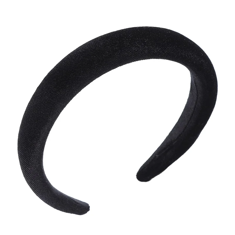 LEVAO Sponge Solid Color Hair Hoop Headband Velvet Headbands For Women Girls Non-slip Hairbands Hair Accessories Thin Edge hair band for ladies