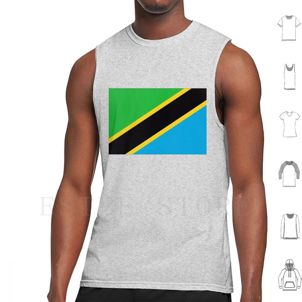 

Tanzania Flag Tank Tops Vest Cotton Tanzania Flag Country World Fashion Men Womens Trends Tendencies Hipster Swag Menstyle