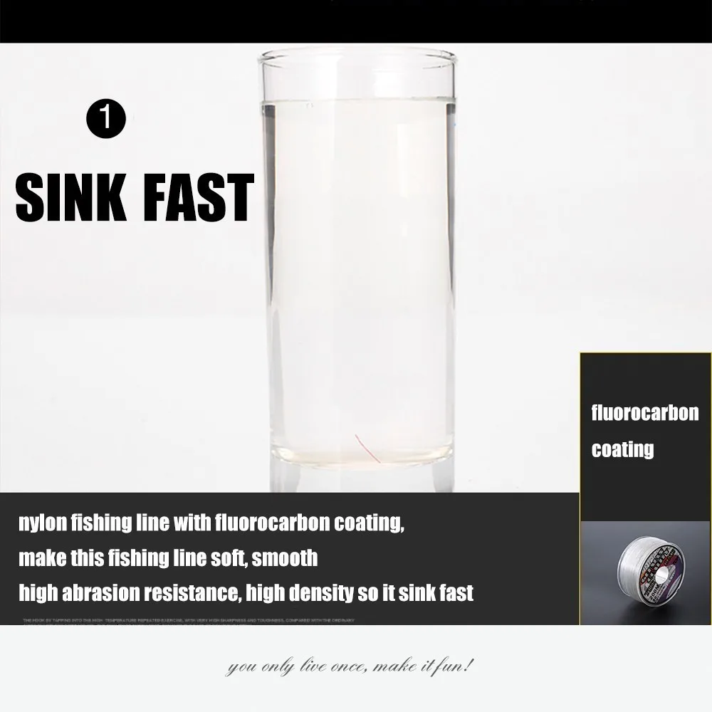 Леска рыболовная фторуглеродное покрытие 200 м