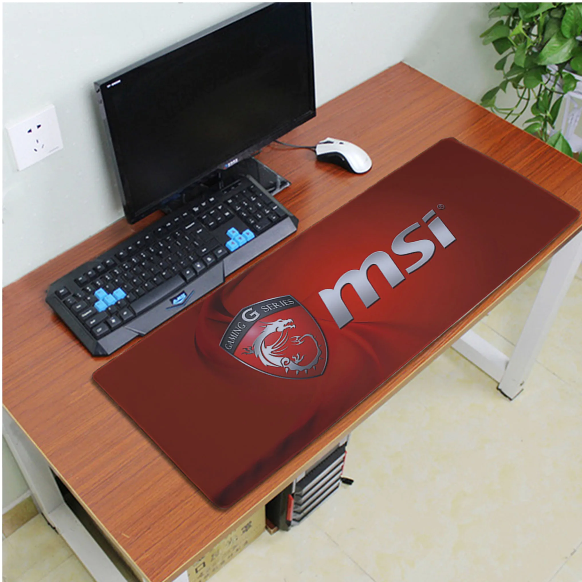 MaiYaCa Подарочный коврик для мальчика MSI логотип геймерская игра коврик для мыши большой коврик для мыши клавиатуры коврик