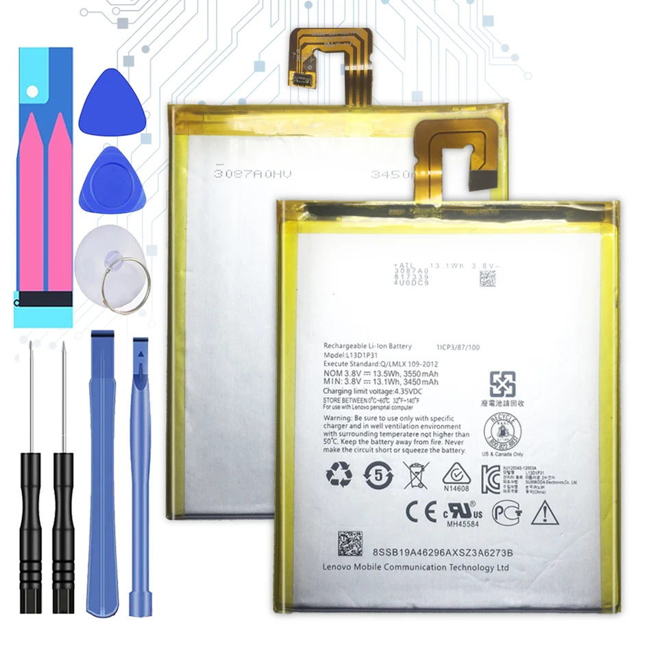 

Новый аккумулятор L13D1P31 для Lenovo Pad A3500 S5000 S5000-H tab3 7 TB3 710i 710F tab 2 A7