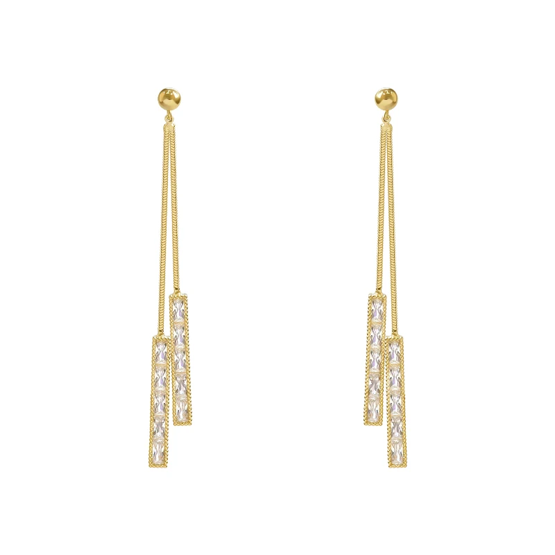 

2020 New Temperament Long Tassel Earrings Fashion Women's Versatile Earrings Student Unusual Earrings Party Clothing Earrings