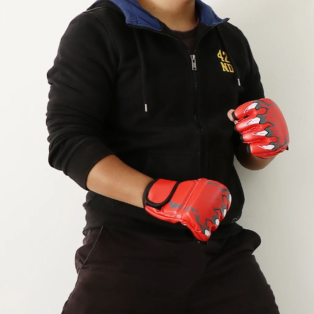 Женские и мужские бриллиантовые Боксерские перчатки на полпальца для смешанных