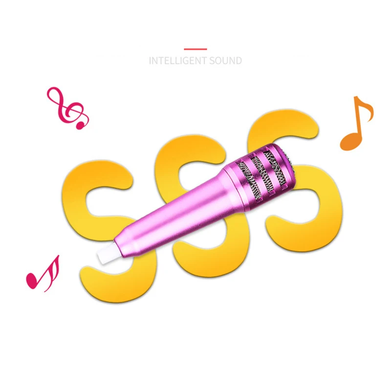 Новый мини микрофон с наушниками Профессиональный K песня Запись для телефона