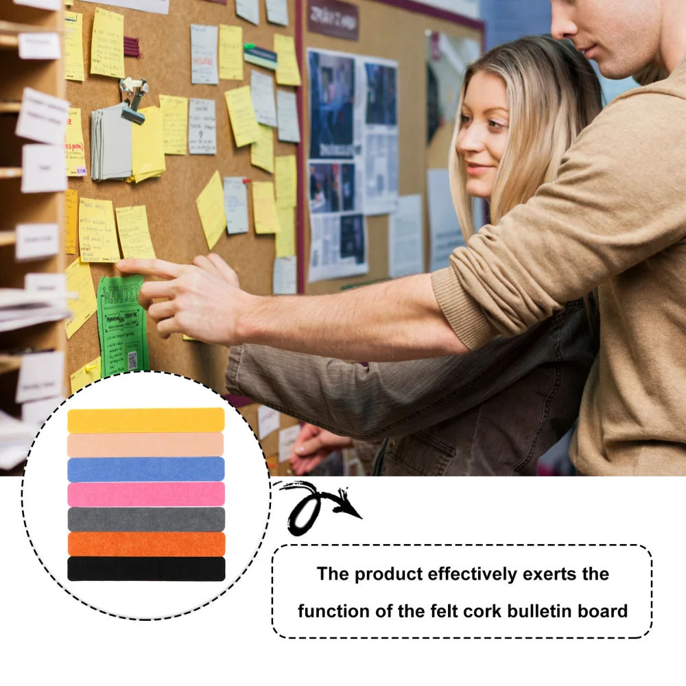 

7Pcs Felt Bulletin Board Bar Strip Notice Board Felt Bulletin Board for Home