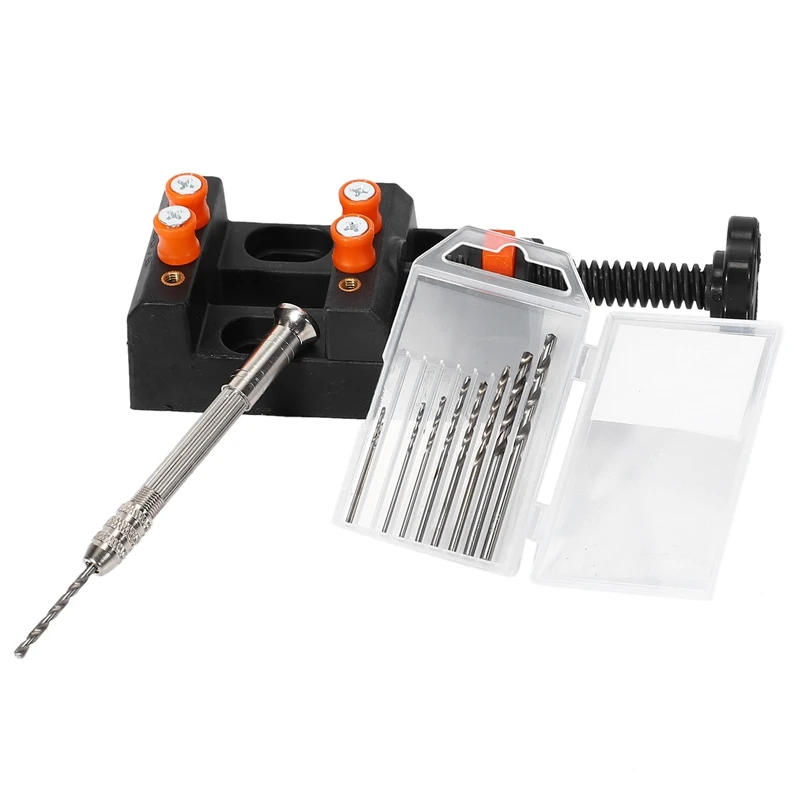 

Hand Twist Drill Precision Hand Drill Manual Hole Making Tool with 8 Hole Vise 10 Specifications Drill Bit