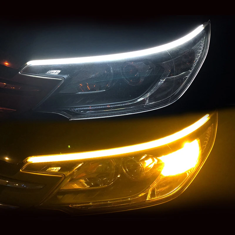 Автомобильный светодиодный DRL полосы Габаритные огни Поворотная сигнальная