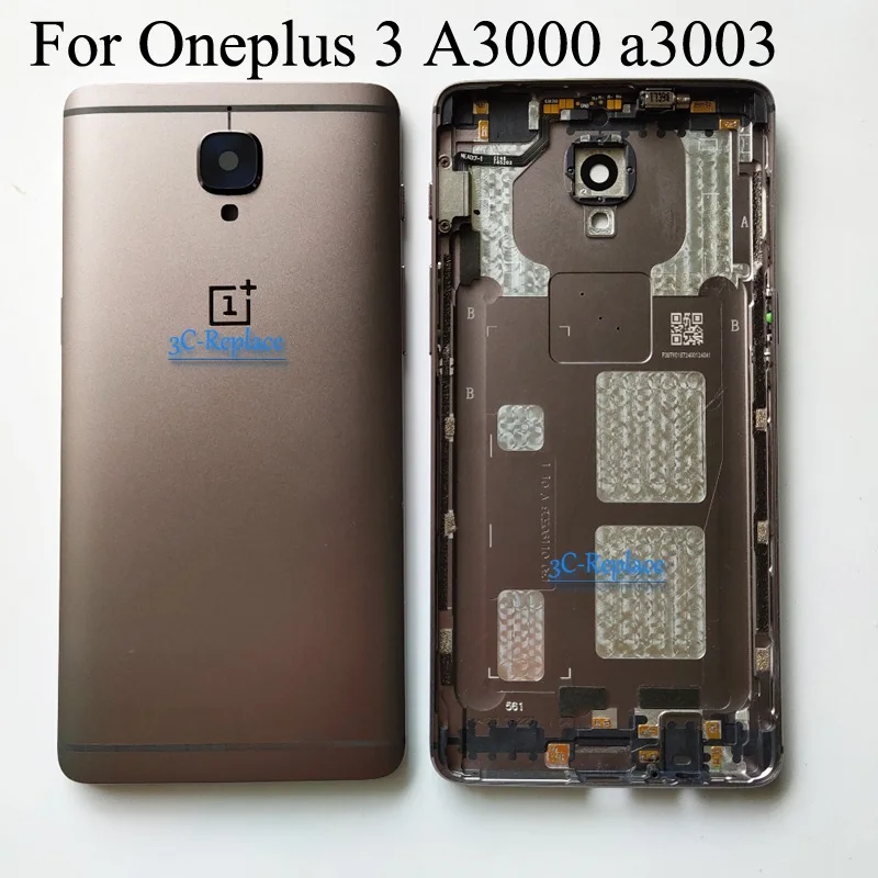 Gray Oneplus 3 Для Oneplus X 2, 3, 3 T, 5, 5, 6, 6 T, 7 Global задняя крышка батарейного отсека, корпус, чехол, Задние стекла, запчасти One plus 1+ 7 PRO GM1910, GM1911 - Цвет: Gray Oneplus 3