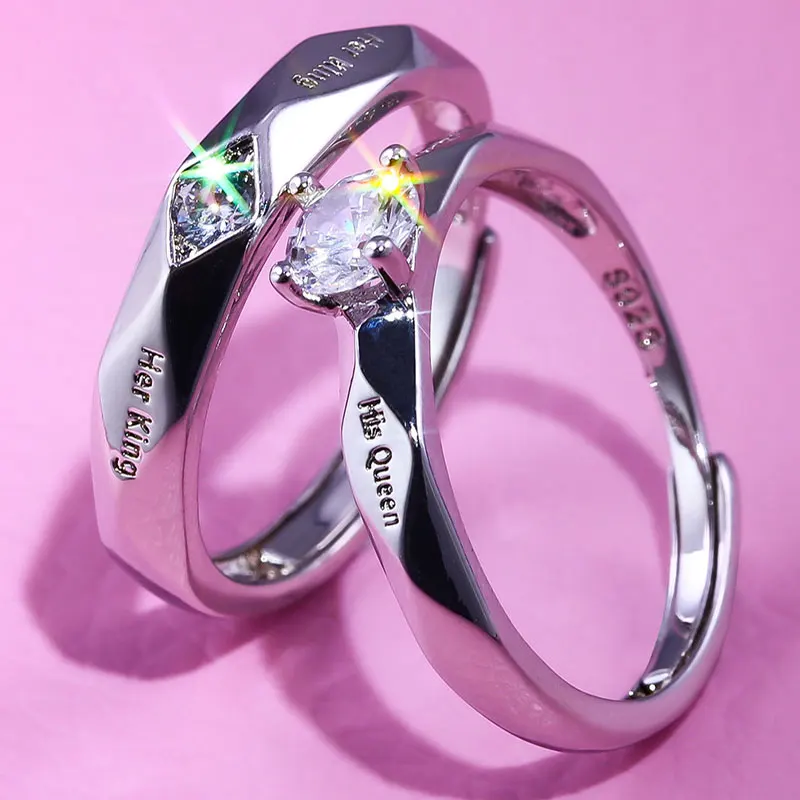 2 шт его королева и ее король обручальные парные кольца для влюбленных 2019 модное