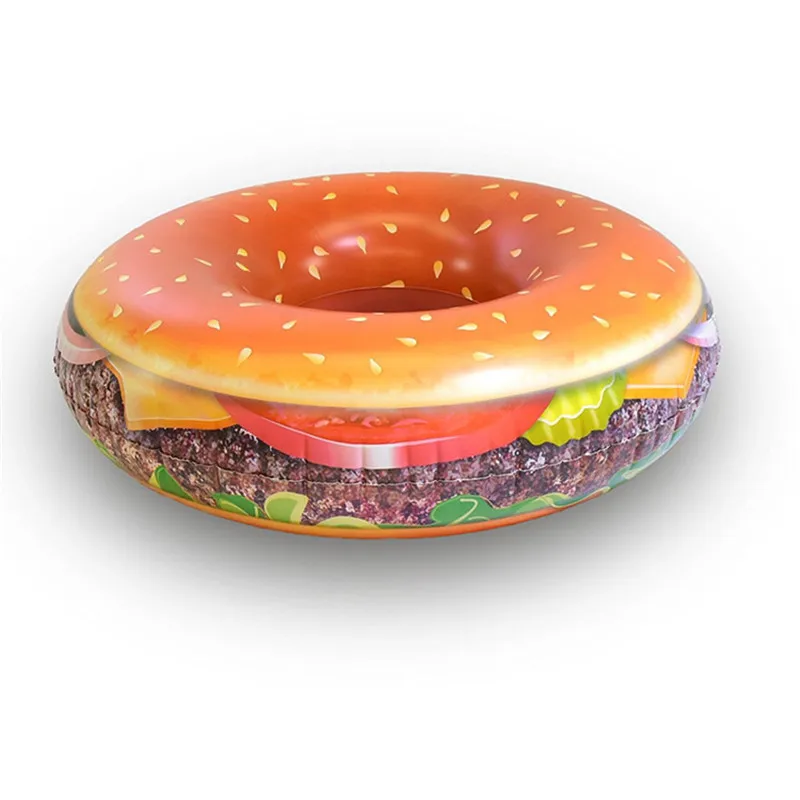 Hamburger Pool Pool For Swim Ring Toys Circle Adult Float Beach Large Model Party Inflatable Hamburger Model Inflatable Circle F