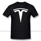 Футболка с логотипом Tesla Whiteu002FRed, Мужская футболка с коротким рукавом и чехлом для телефона, симпатичная футболка из 100 хлопка, 6xl